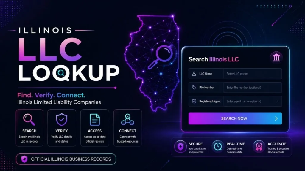 Illinois LLC Lookup for finding and verifying business information