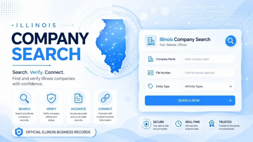 Illinois company search for finding and verifying business information.
