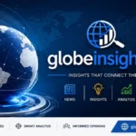 GlobeInsightBlog logo showcasing a globe design alongside the text, representing global insights and information.