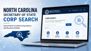 North Carolina Secretary of State corp search for finding business entity records and corporate information.