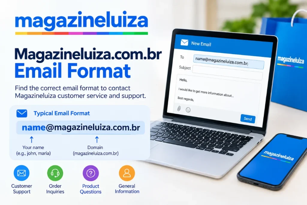 Magazineluiza com br Email Format – Guide to identifying and understanding Magazine Luiza's business email structure.
