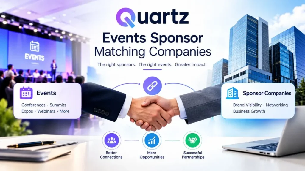 Quartz events sponsor matching companies connecting events with suitable business sponsors