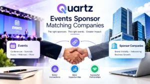 Quartz events sponsor matching companies connecting events with suitable business sponsors