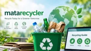 Matarecycler recycling guide showing eco-friendly waste management, recycling tips, and a greener future