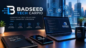 BadSeed Tech Carpio ergonomic wrist rest with gliding palm support for a gaming and computer workstation